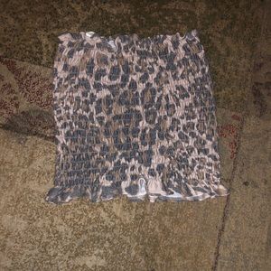 Cheetah print tube top